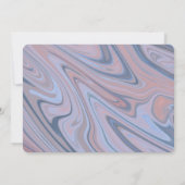 赤面ピンクマーブル新ミッション結婚の日付の変更 招待状 (裏面)