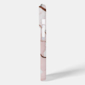 赤面ピンクマーブル、銅色アクセント Case-Mate iPhoneケース (裏面 / 左)