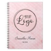 赤面ピンクマーメイドグラムビジネスロゴ会議 ノートブック (正面)