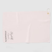 赤面ピンクミニマモダンリスト ゴルフタオル (横)