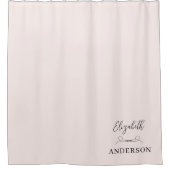 赤面ピンクミニマモダンリスト シャワーカーテン (正面)