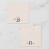 赤面ピンクミニマモダンリスト ノートカード (正面/裏面)