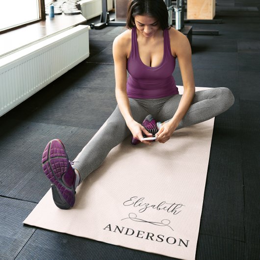 赤面ピンクミニマモダンリスト ヨガマット