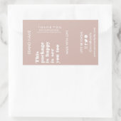 赤面ピンクミニマモダンリスト 長方形シール (バッグ)