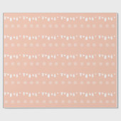 赤面ピンクミニマリストベビーガールシャワー ラッピングペーパー (フラット)