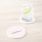 赤面ピンクミニマリストモノグラム コースター (側面)