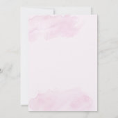 赤面ピンクミニマリスト洗礼招待状 招待状 (裏面)