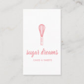 赤面ピンクミニマルモダンシットウィスクベーカリー 名刺 (正面)