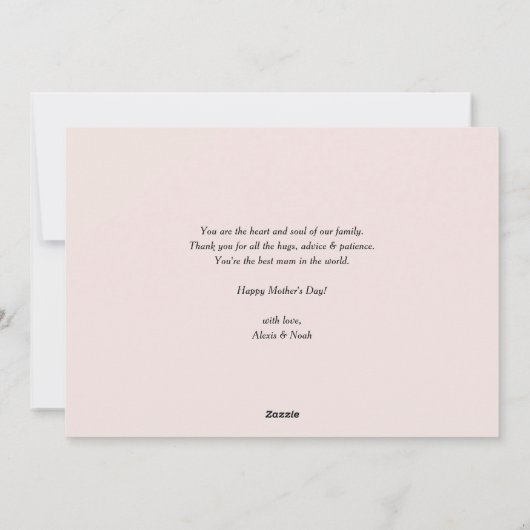 赤面ピンクミニマ最高のリストムムエバーマザーズデイ シーズンカード (裏面)