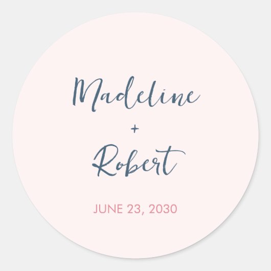 赤面ピンクミニン結婚マリスト封筒用シール ラウンドシール (正面)