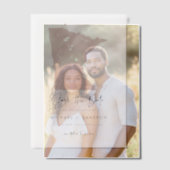 赤面ピンクミネソタマップミニマリスト日付を保存 ベラム紙招待状 (オフセット (カップル))