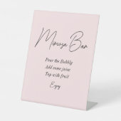 赤面ピンクミモザバーブライダルシャワー 台座サイン (正面)