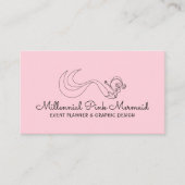 赤面ピンクミレニアルマーメイド 名刺 (正面)