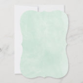 赤面ピンクミントグリーン金ゴールドフラワーガールベビーシャワー 招待状 (裏面)