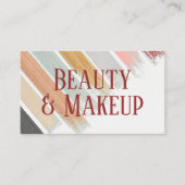 赤面ピンクミントセージ緑の金ゴールドパタストライプーン 名刺 (正面)