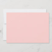 赤面ピンクミントフローラ結婚ズガウンブライダルシャワー 招待状 (裏面)