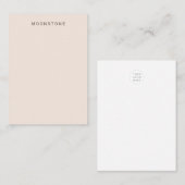 赤面ピンクムーンストーン表示カード 名刺 (正面/裏面)