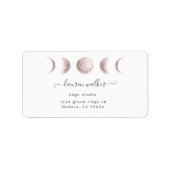 赤面ピンクムーンフェイズヨガスタジオ住所 シール (正面)