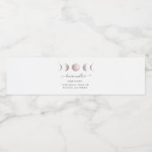 赤面ピンクムーンフェイズヨガスタジオ ペットボトルラベル (シングルラベル)