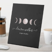 赤面ピンクムーンフェイズヨガスタジオ 台座サイン (インサイチュ)