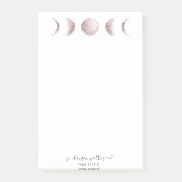 赤面ピンクムーンフェイズyoga studio post it notes ポストイット