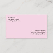 赤面ピンクメイクアップアーティスト 名刺 (裏面)