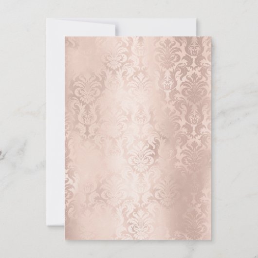 赤面ピンクメイクアップグリッターアイズ16ブライダルダマスク 招待状 (裏面)