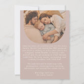 赤面ピンクモダンのアーチ写真クリスマス シーズンカード (裏面)