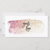 赤面ピンクモダンギフトカード証明書の追加ロゴ (裏面)