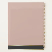 赤面ピンクモダングエレガントフェミニンスクリプト プランナー手帳 (裏面)