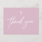 赤面ピンクモダンスカスタムクリプト女子バプテスマ ポストカード (正面)