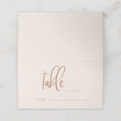 赤面ピンクモダンミニマ結婚リストのテーブル番号 プレイスカード (外部開封)