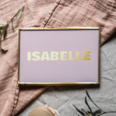 赤面ピンクモダン編集可能はっきりした文字金ゴールド 箔ポスター