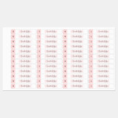 赤面ピンクモダン衣類用サイズラベルブランドラベル ラベル (シート)