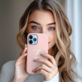 赤面ピンクモノグラムイニシャル Case-Mate iPhoneケース