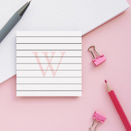 赤面ピンクモノグラムライン ポストイット