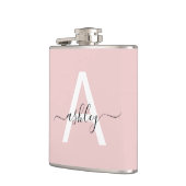 赤面ピンクモノグラム可愛ガーリーい脚本 フラスク (左)