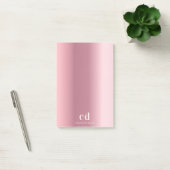 赤面ピンクモノグラム名グラマラス ポストイット (オフィス)