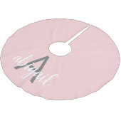 赤面ピンクモノモダングラム ブラッシュドポリエステルツリースカート (アングル)