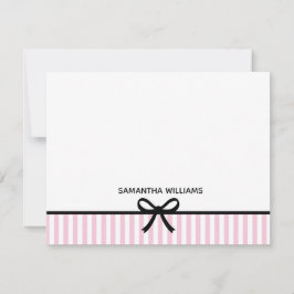 赤面ピンクモモダンガーリーノグラム名 ノートカード