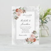 赤面ピンクユーカリフローラクリスチャン結婚ズ 招待状 (スタンド正面)