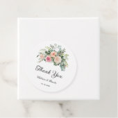 赤面ピンクユーカリ水の色ジオメトリック結婚ス フェイバータグ (インサイチュ)