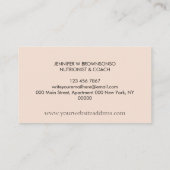 赤面ピンクラインフードフルーツディティシャン栄養士 名刺 (裏面)