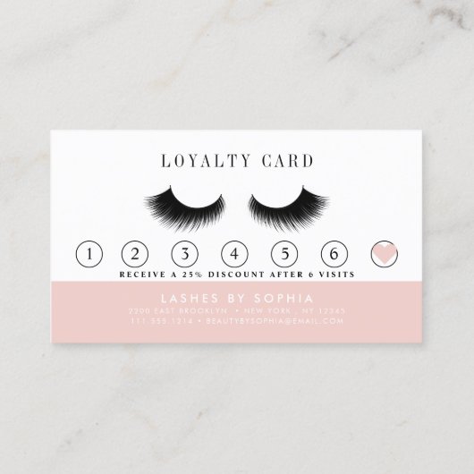 赤面ピンクラッシュズブロウ化粧アーティスト ロイヤリティカード (裏面)