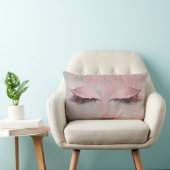 赤面ピンクラッズガラスグリッターシルバーグレーメイクアップ ランバークッション (椅子)