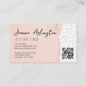 赤面ピンクラッッシュメイクアップアーティスト 名刺 (裏面)