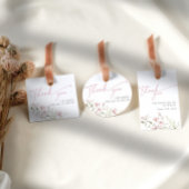 赤面ピンクラブ開花ワイルドフラワーありがとう ギフトタグ