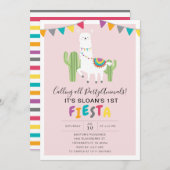 赤面ピンクラマフィエスタバースデーパーティー 招待状 (正面/裏面)