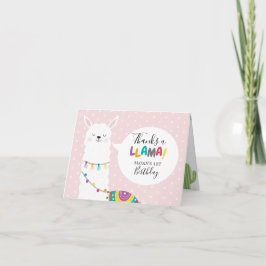 赤面ピンクラマCactus写真ありがとう カード