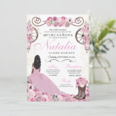 赤面ピンクランチェロプリンセスドレスキンセアニェラ 招待状 (スタンド正面)